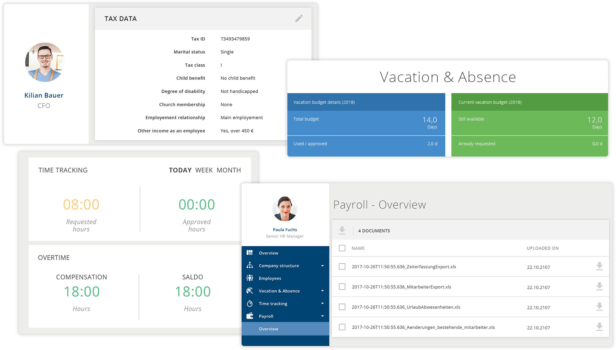 The payroll feature is fully automatic and can be adapted to your needs.