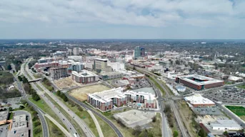 Aerial view of Durham, TX