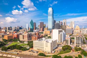 Skyline view of downtown Dallas, TX