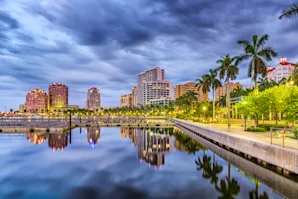 Skyline view of West Palm Beach, FL