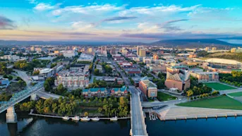 Aerial view of Chattanooga, TN