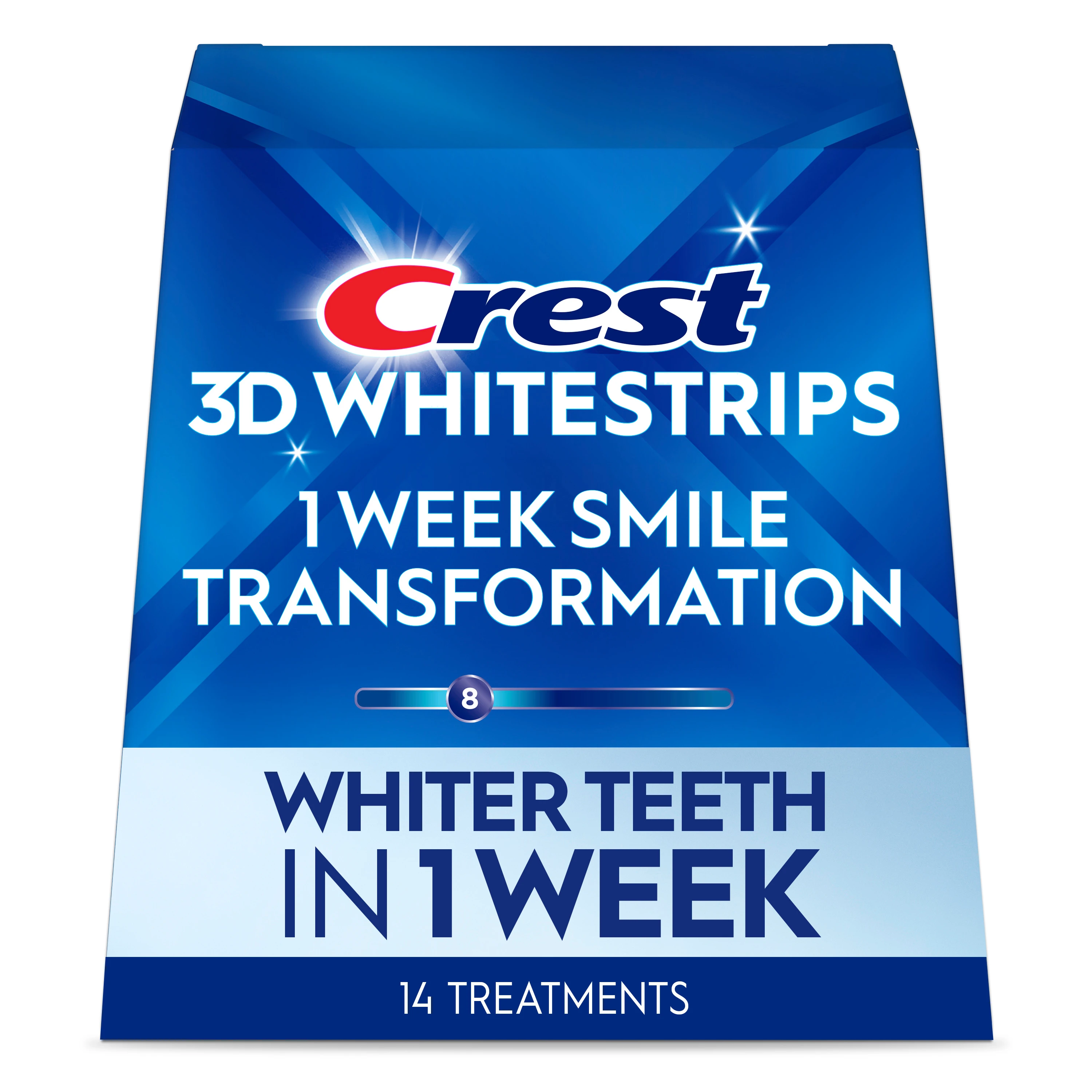 Crest 3DWhitestrips 1 Week Smile Transformation At-home Teeth Whitening Kit