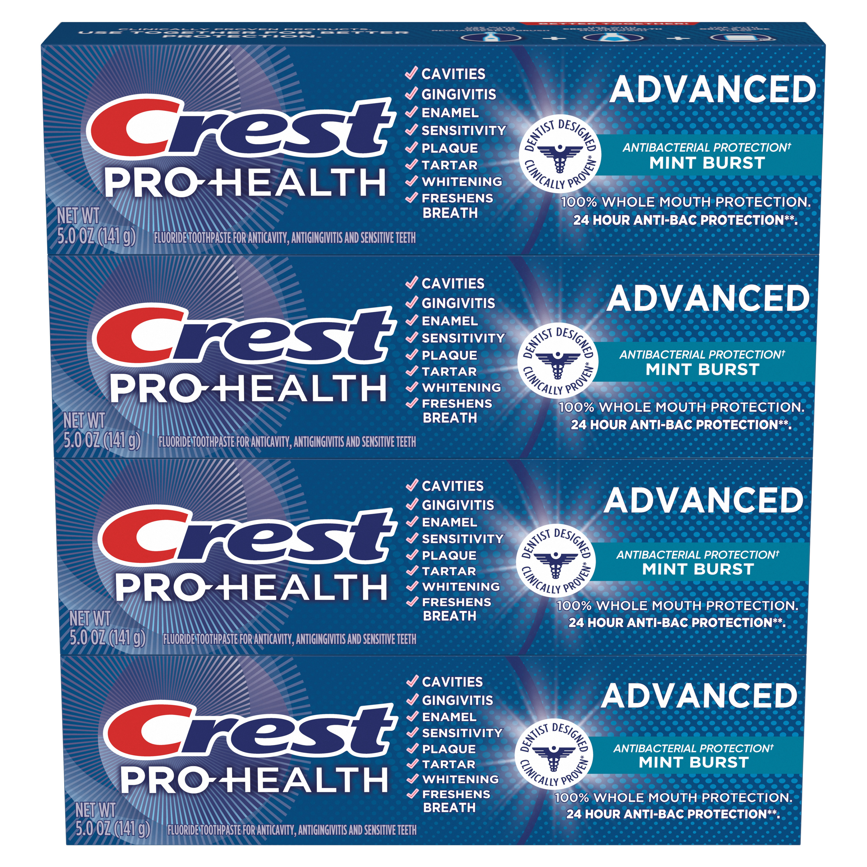 Crest Pro-Health Advanced Antibacterial Protection Toothpaste, Mint Burst
