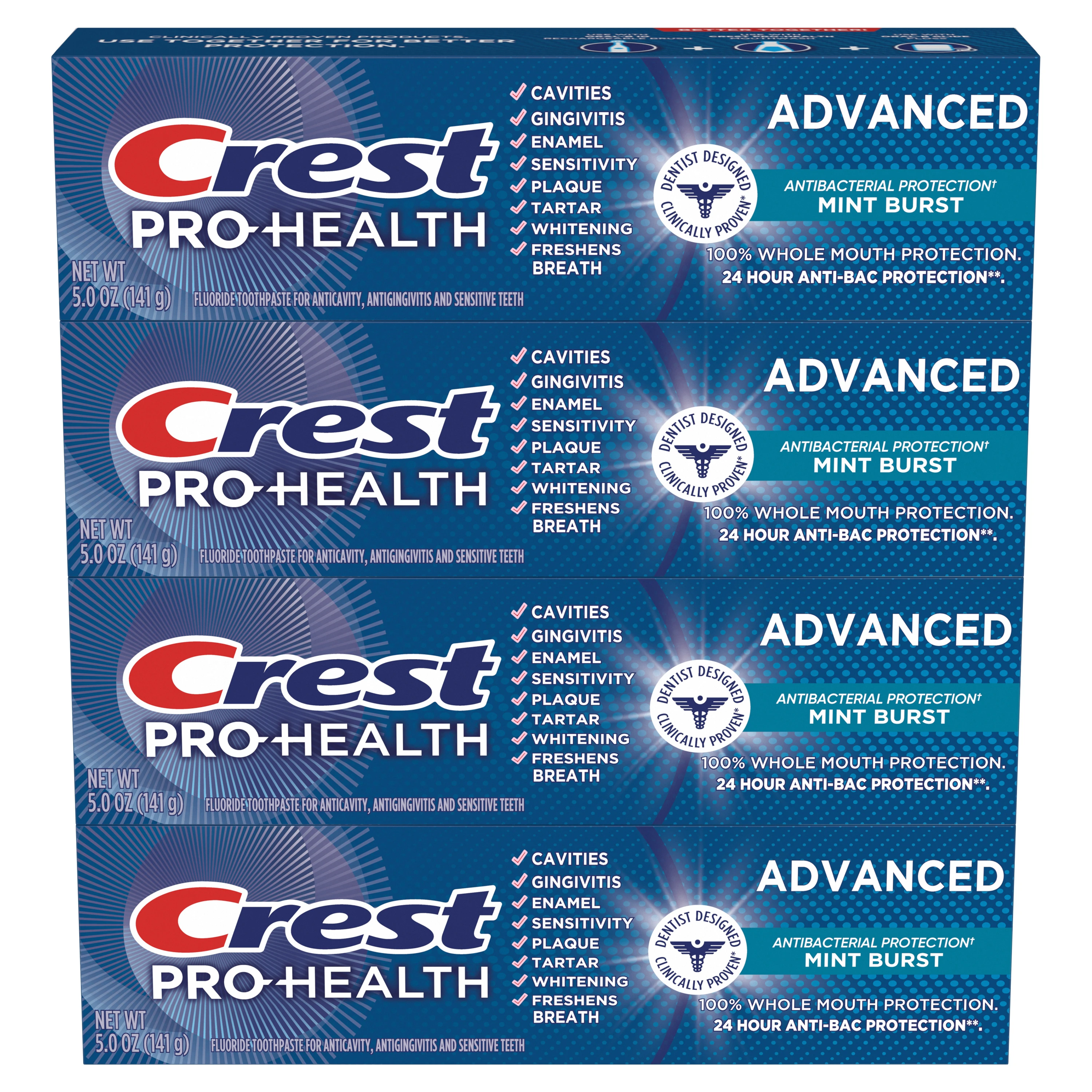 Crest Pro-Health Advanced Antibacterial Protection Toothpaste, Mint Burst