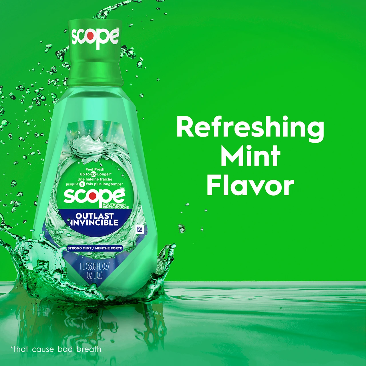 Refreshing mint flavor
