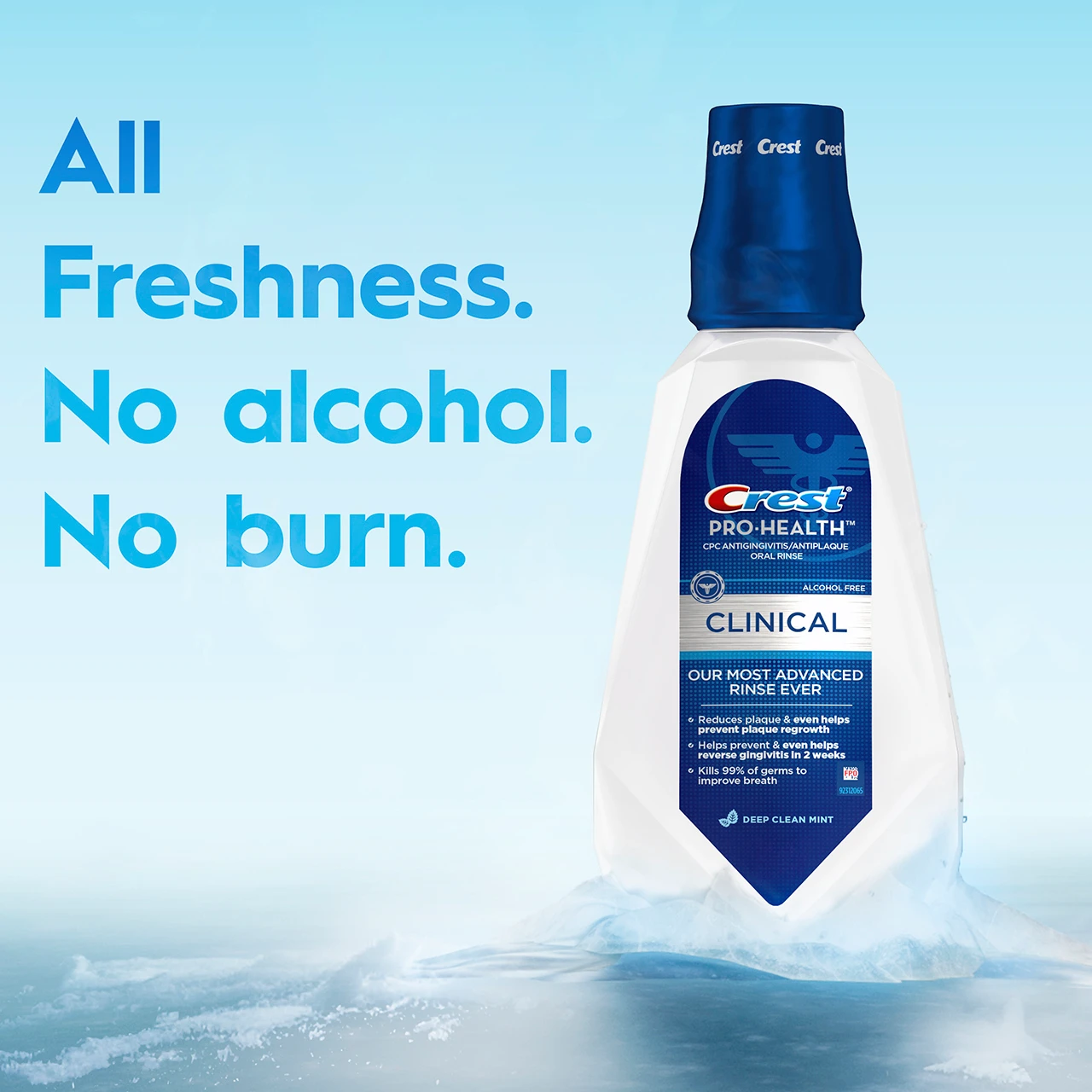 All Freshness. No alcohol. No burn