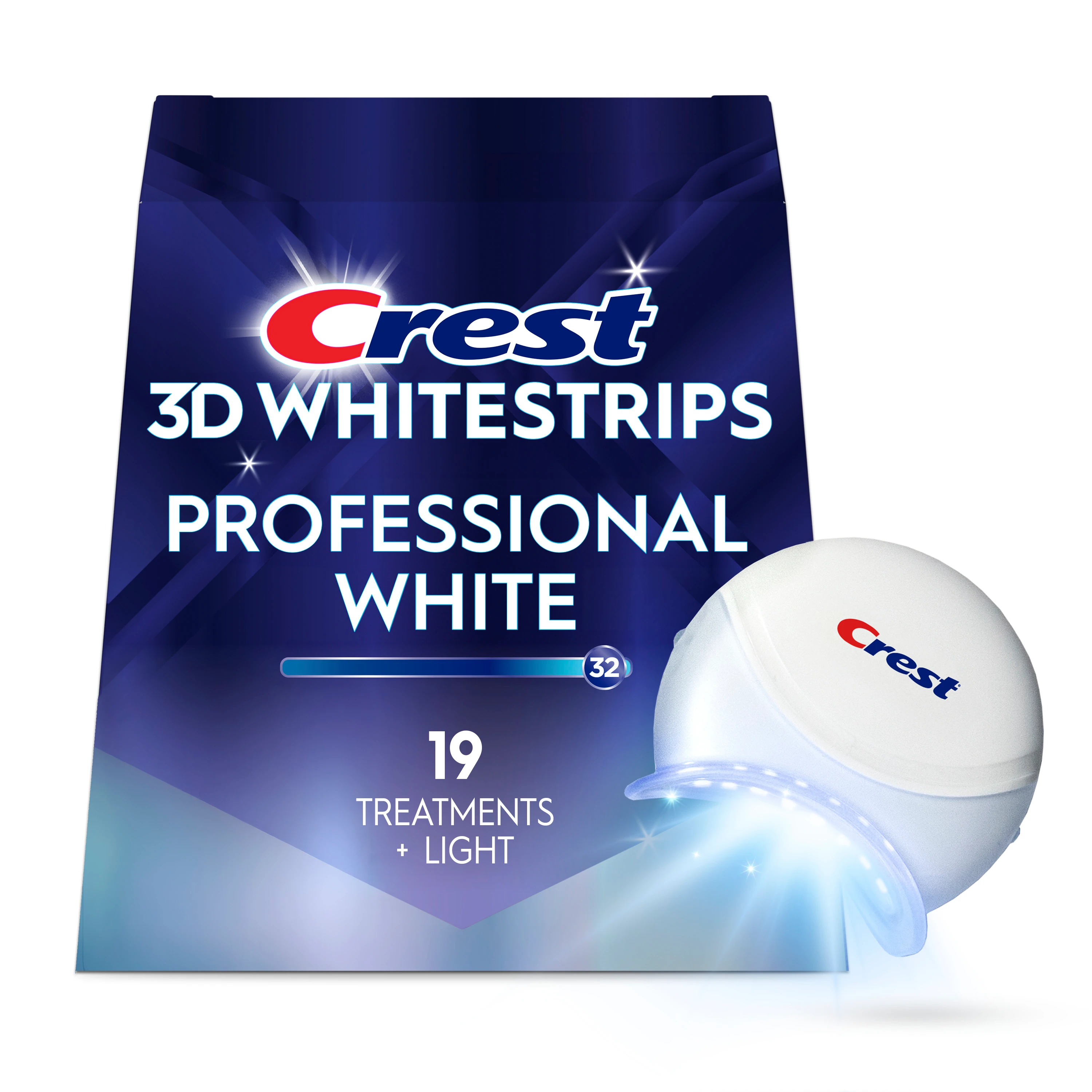 Crest 3D Whitestrips Professional White + Whitening Light Teeth Whitening Kit