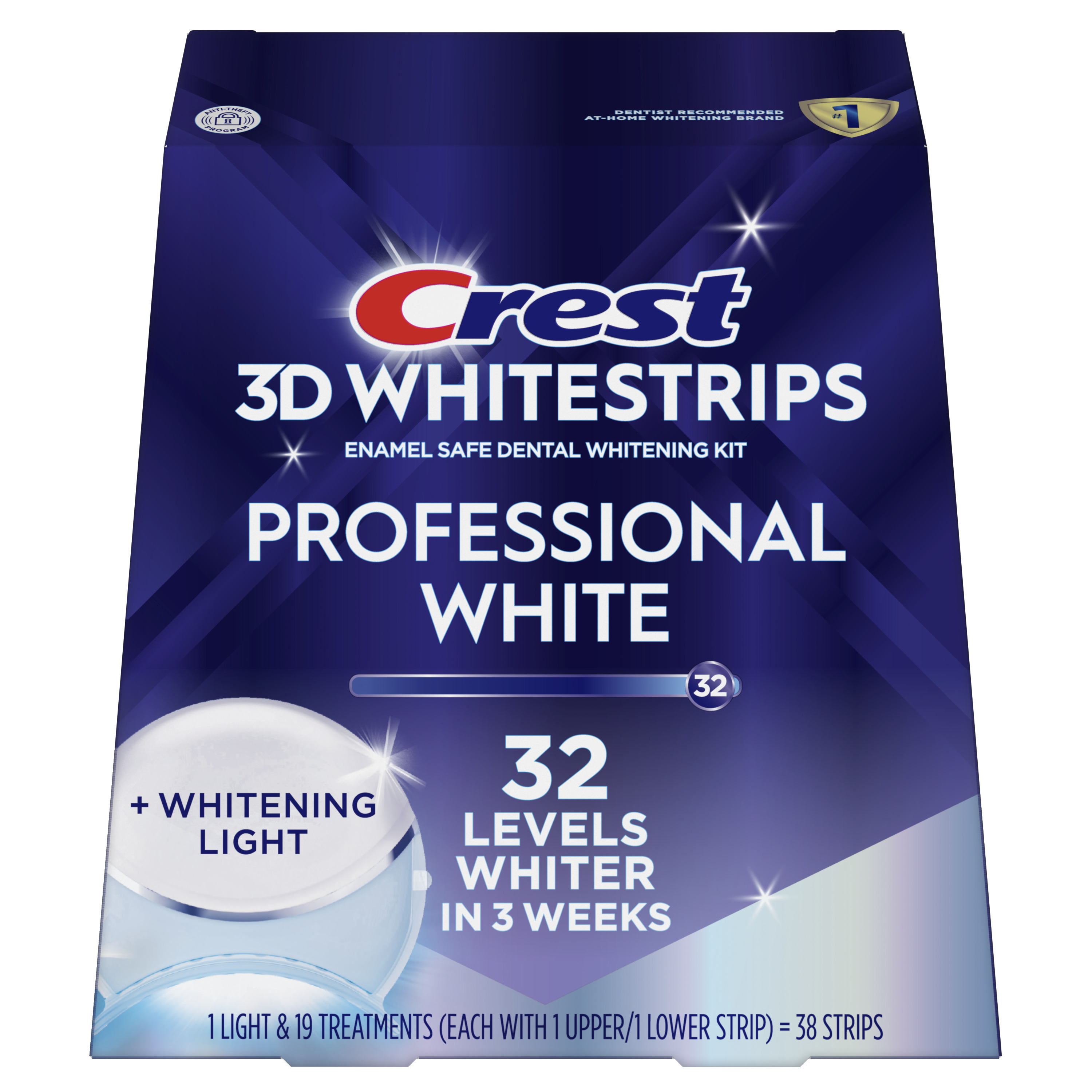 Crest 3D Whitestrips Professional White + Whitening Light Teeth Whitening Kit