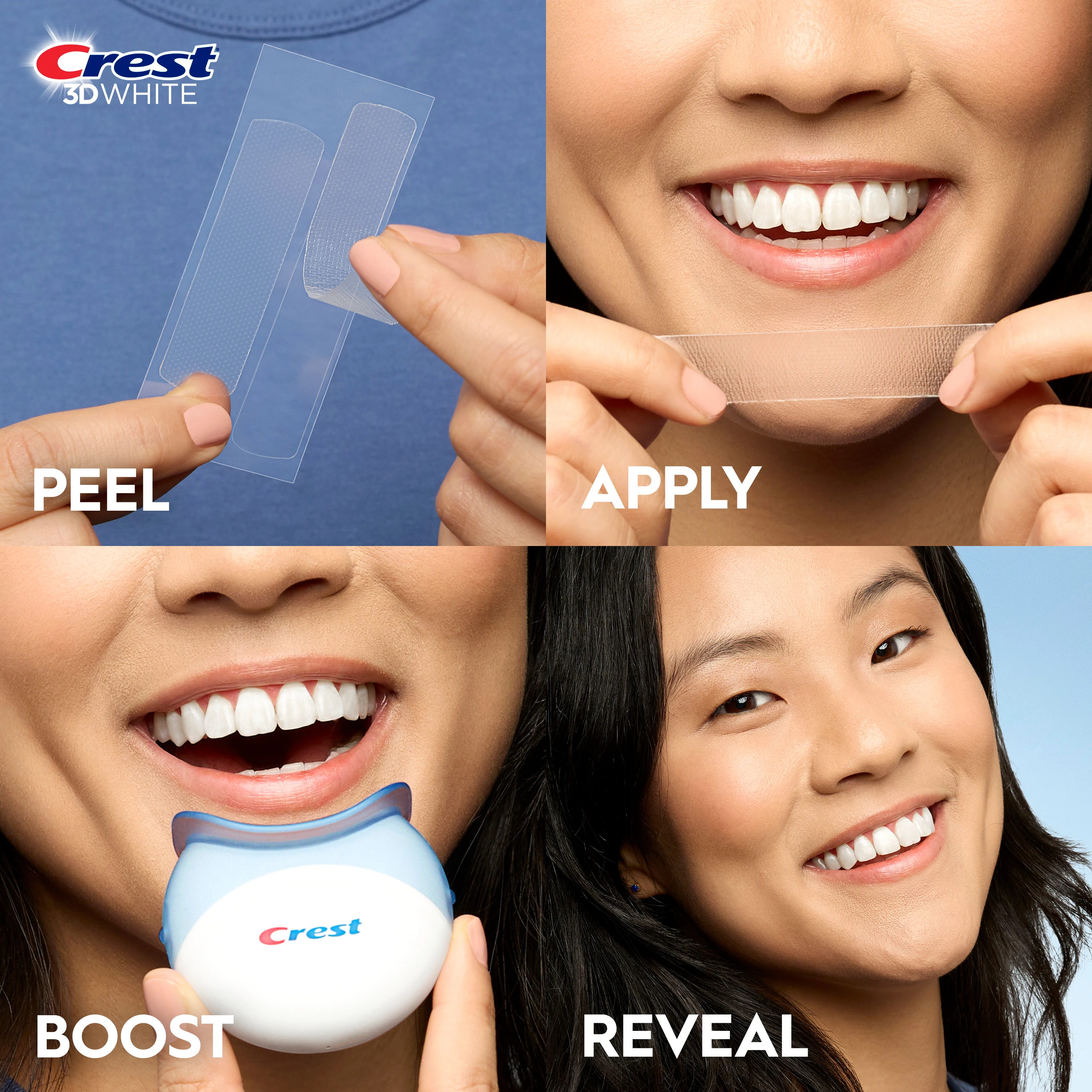 Peel, apply, boost, reveal