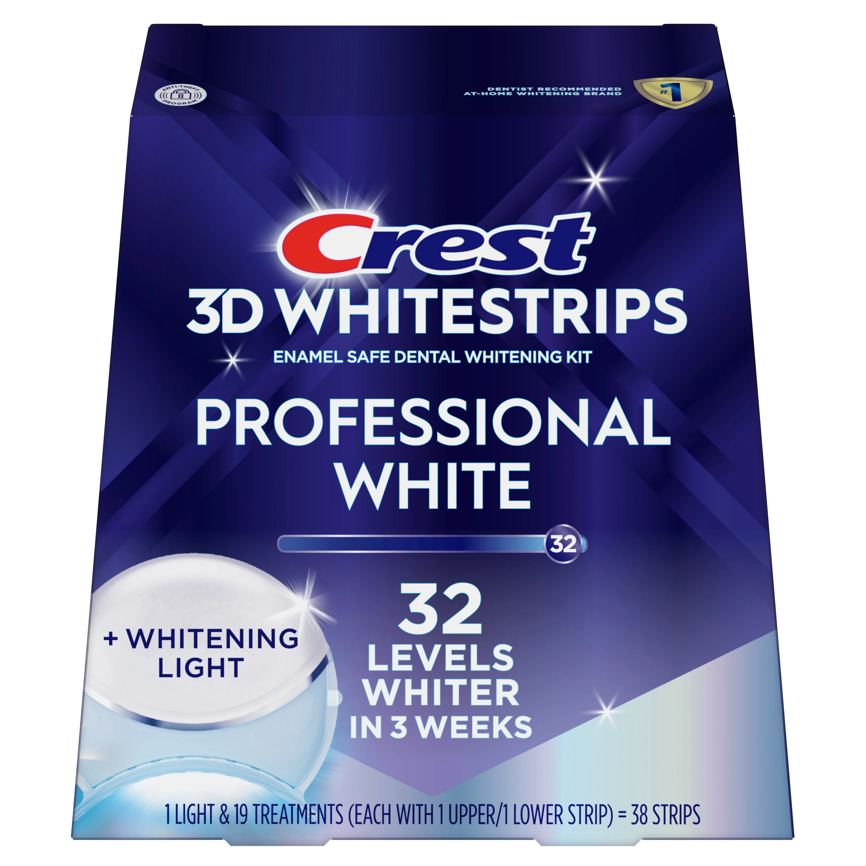 Crest 3D Whitestrips Professional White + Whitening Light Teeth Whitening Kit