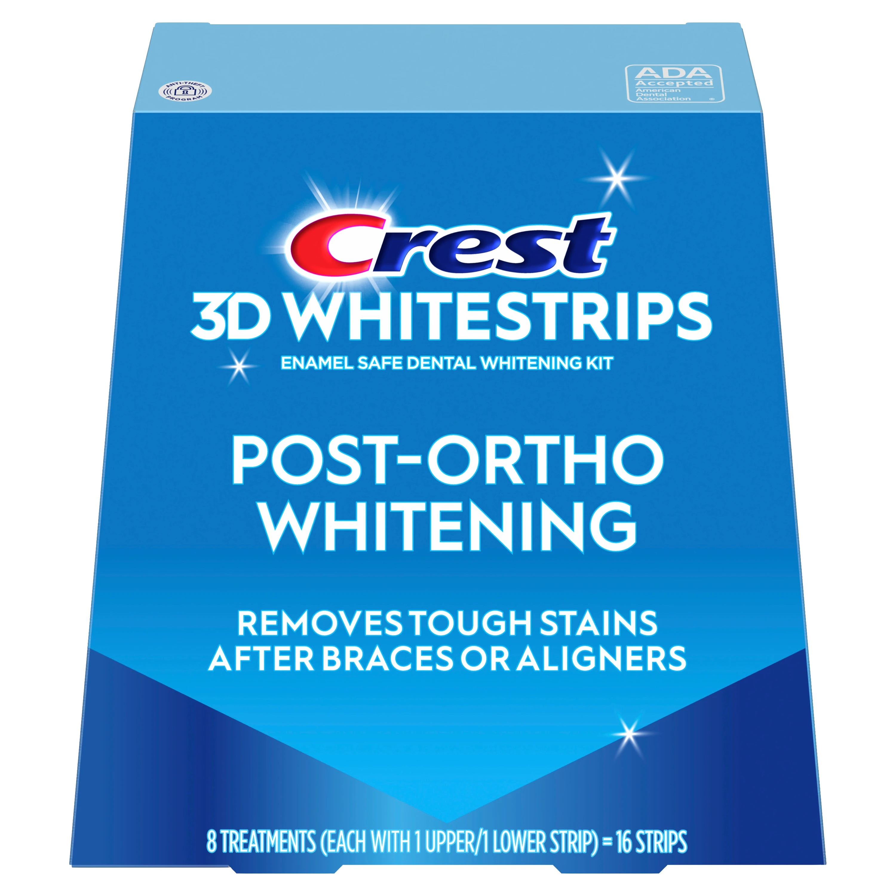 Crest 3DWhitestrips Post-Ortho Whitening At-Home Teeth Whitening Kit