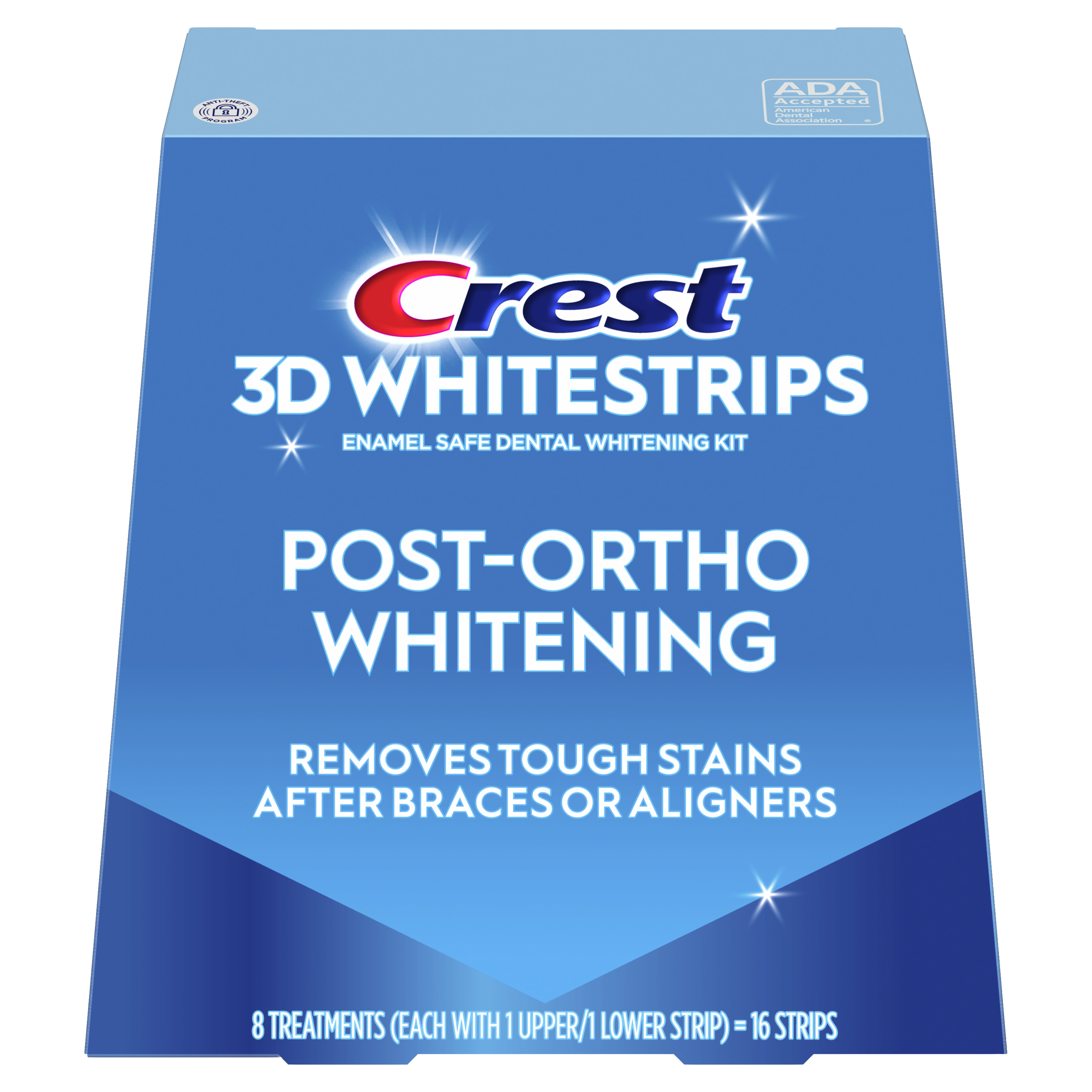 Crest 3DWhitestrips Post-Ortho Whitening At-Home Teeth Whitening Kit