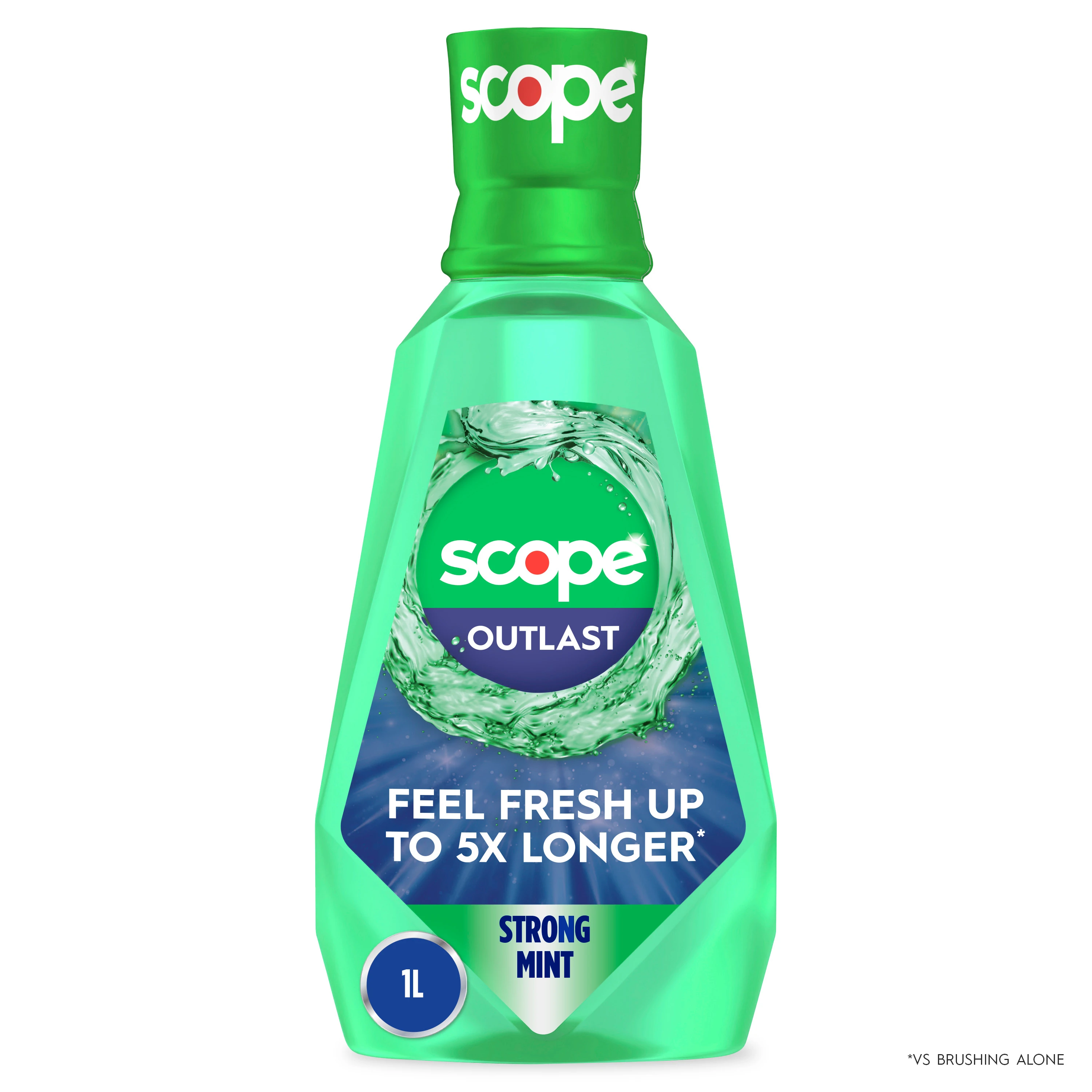 Crest Scope Outlast Mouthwash, Strong Mint 1L