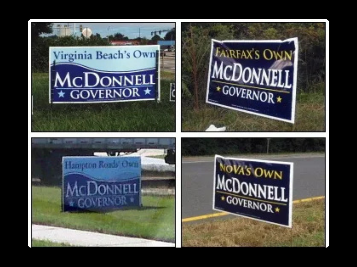 Bob McDonnell Campaign Signs