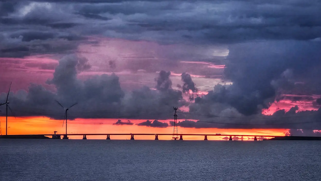 Zonsondergang bij het Ketelmeer - Jannine Sanders