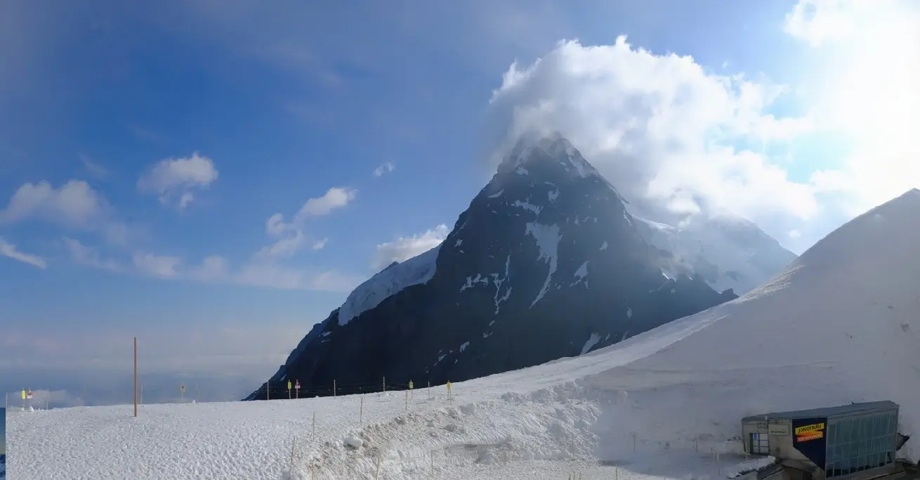 De Jungfraujoch, vanochtend - webcam