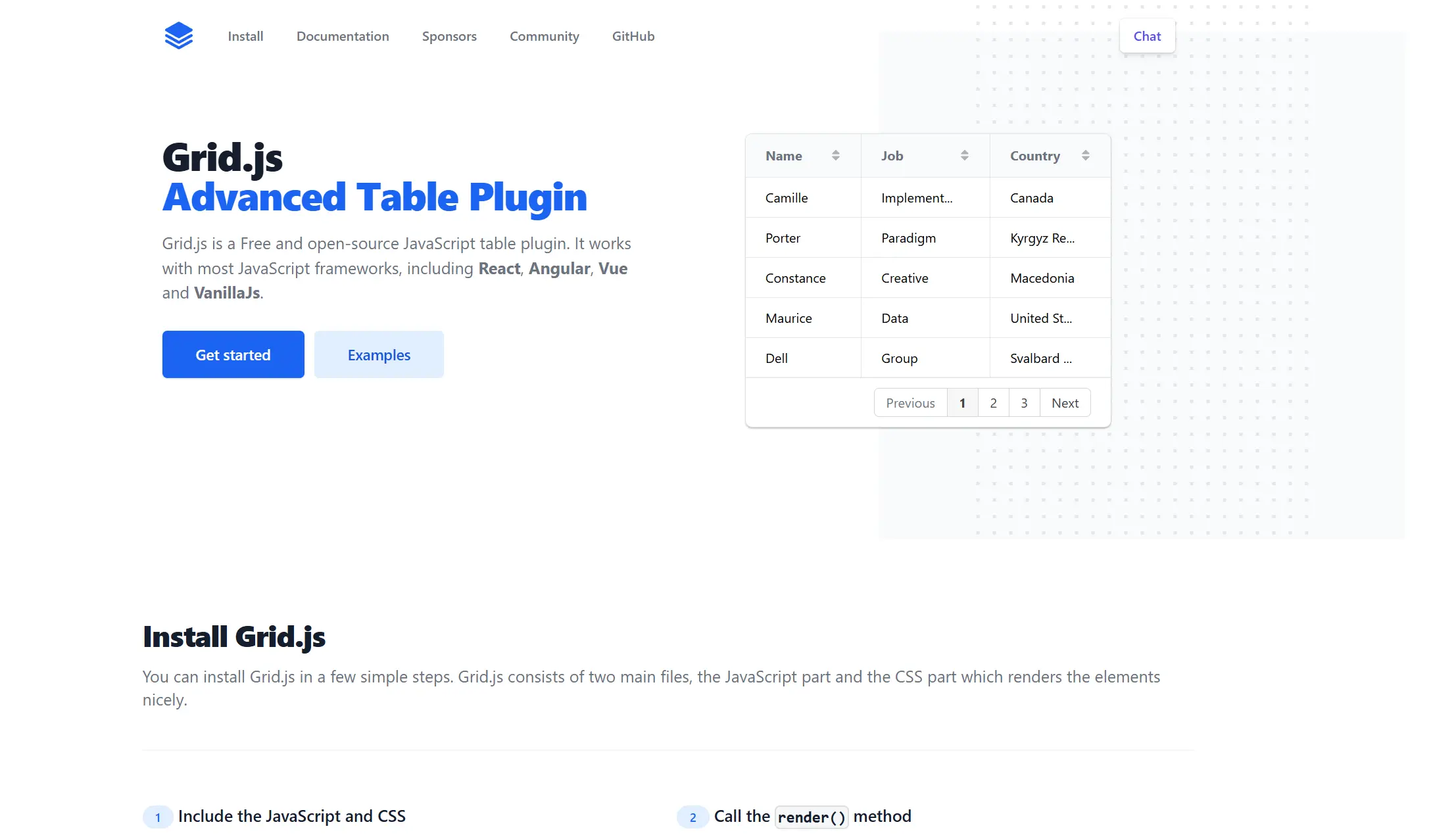 Top DataTables Alternatives - Grid.JS