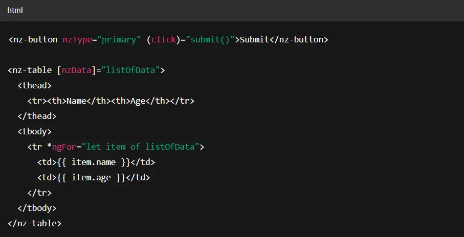 Angular UI Library
