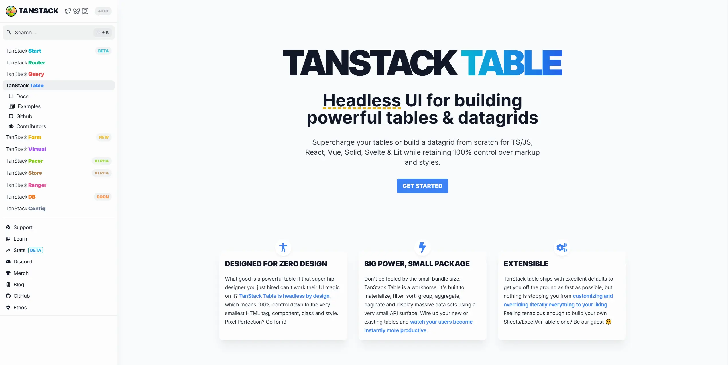Top DataTables Alternatives - TanStack Table