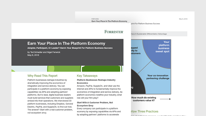 Forrester: Earn Your Place In The Platform Economy