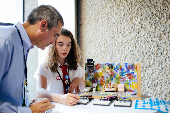 Photo - pitching IoT device in Marketplace