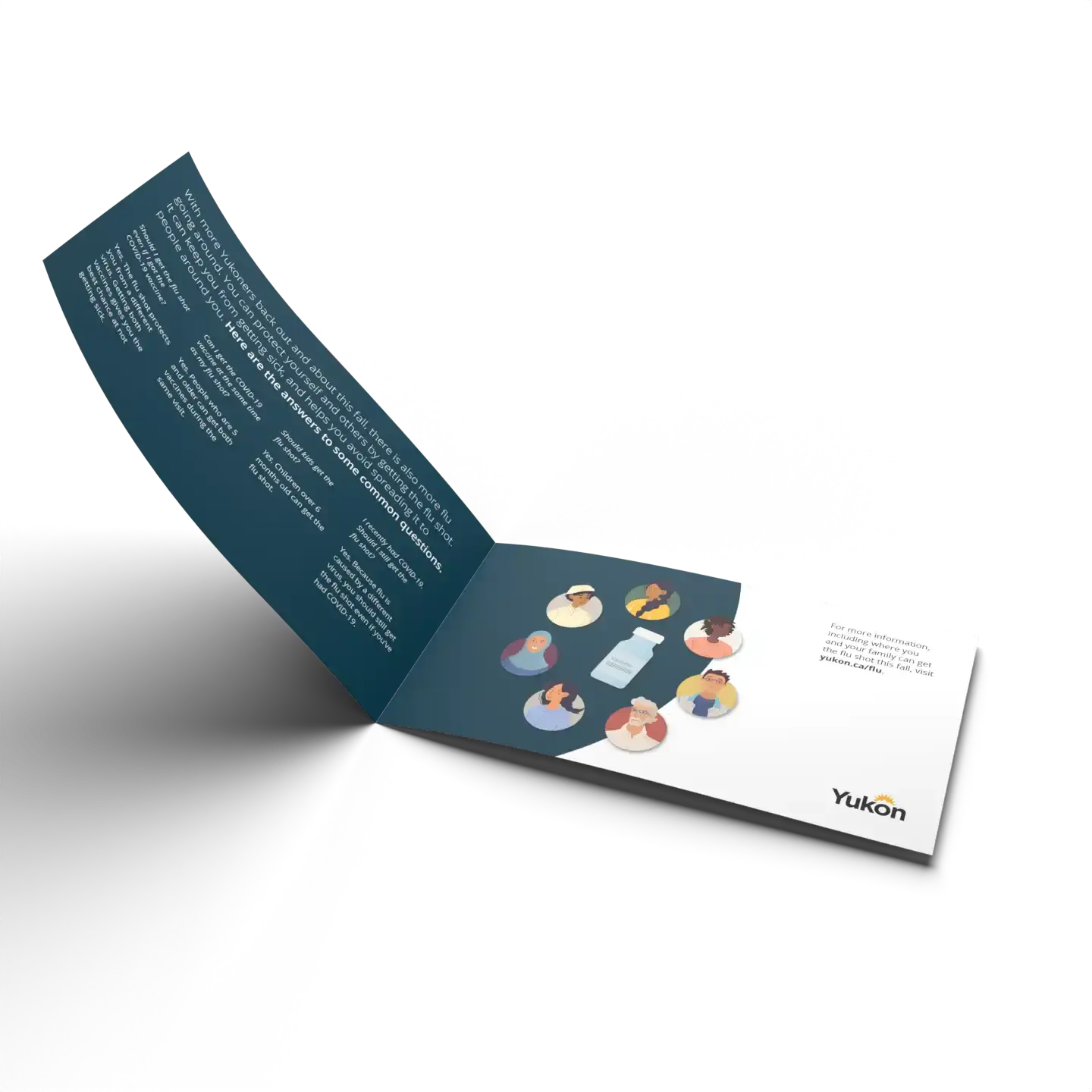 Sample of direct mailer from the Yukon Government 2022 flu campaign.