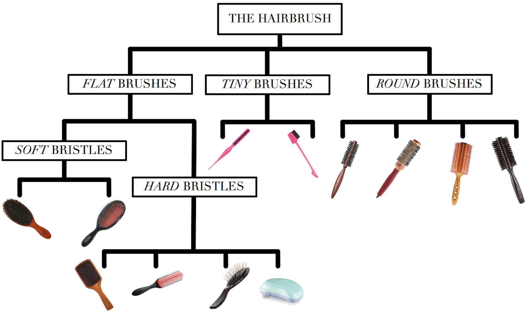hair brush chart