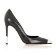 Gianvito Rossi Metal-Tipped Glossed-Leather Pumps