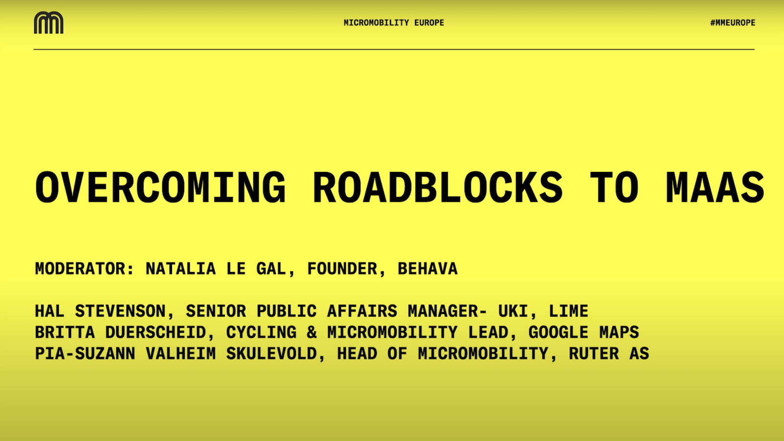 Overcoming Roadblocks to MaaS