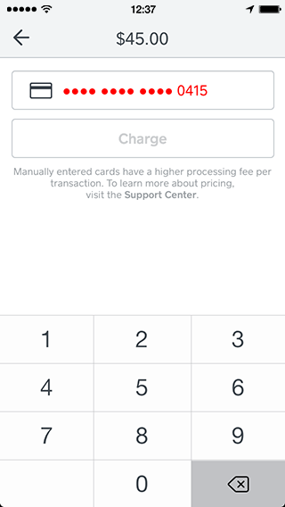 Incorrect card numbers will turn red