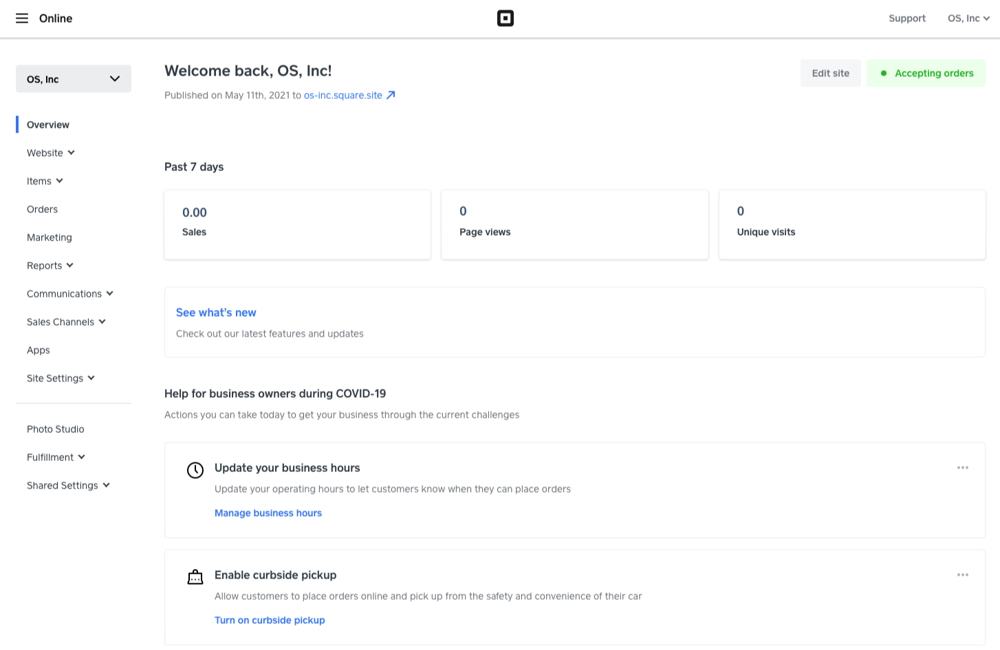 square-online-overview-page
