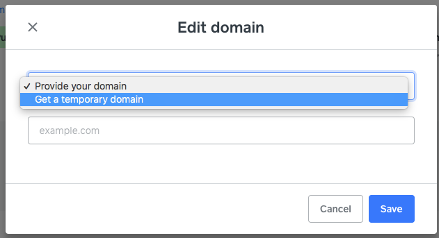 Change a domain