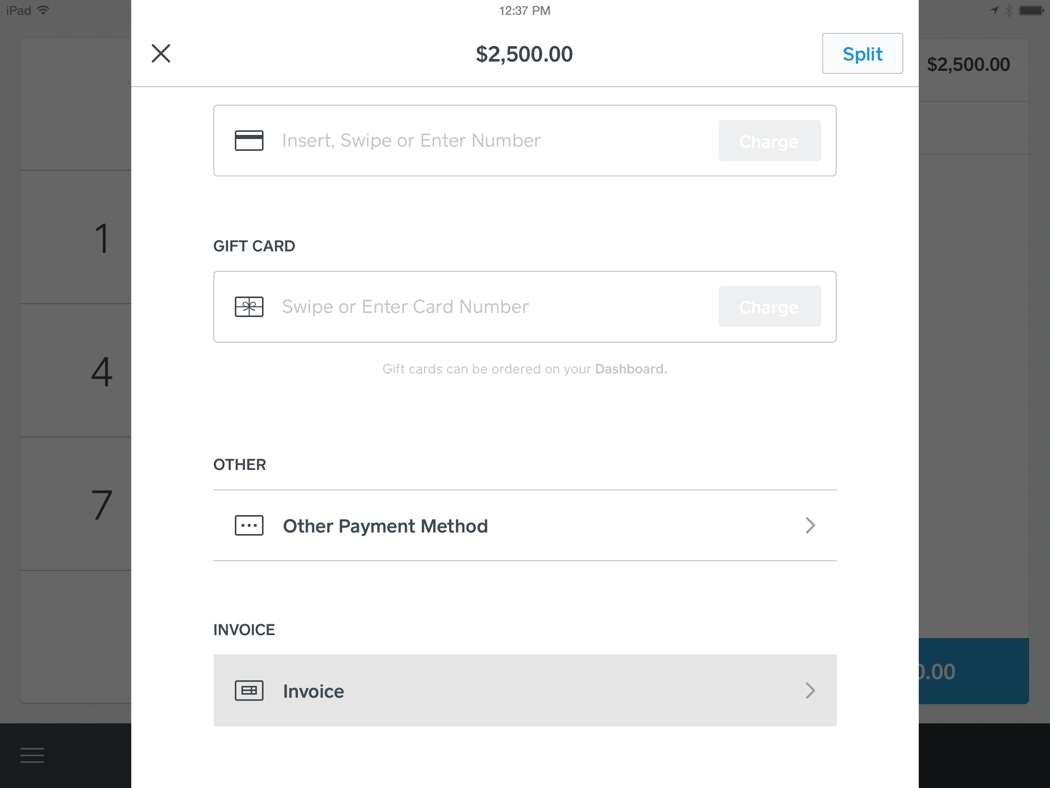 Invoice Tab