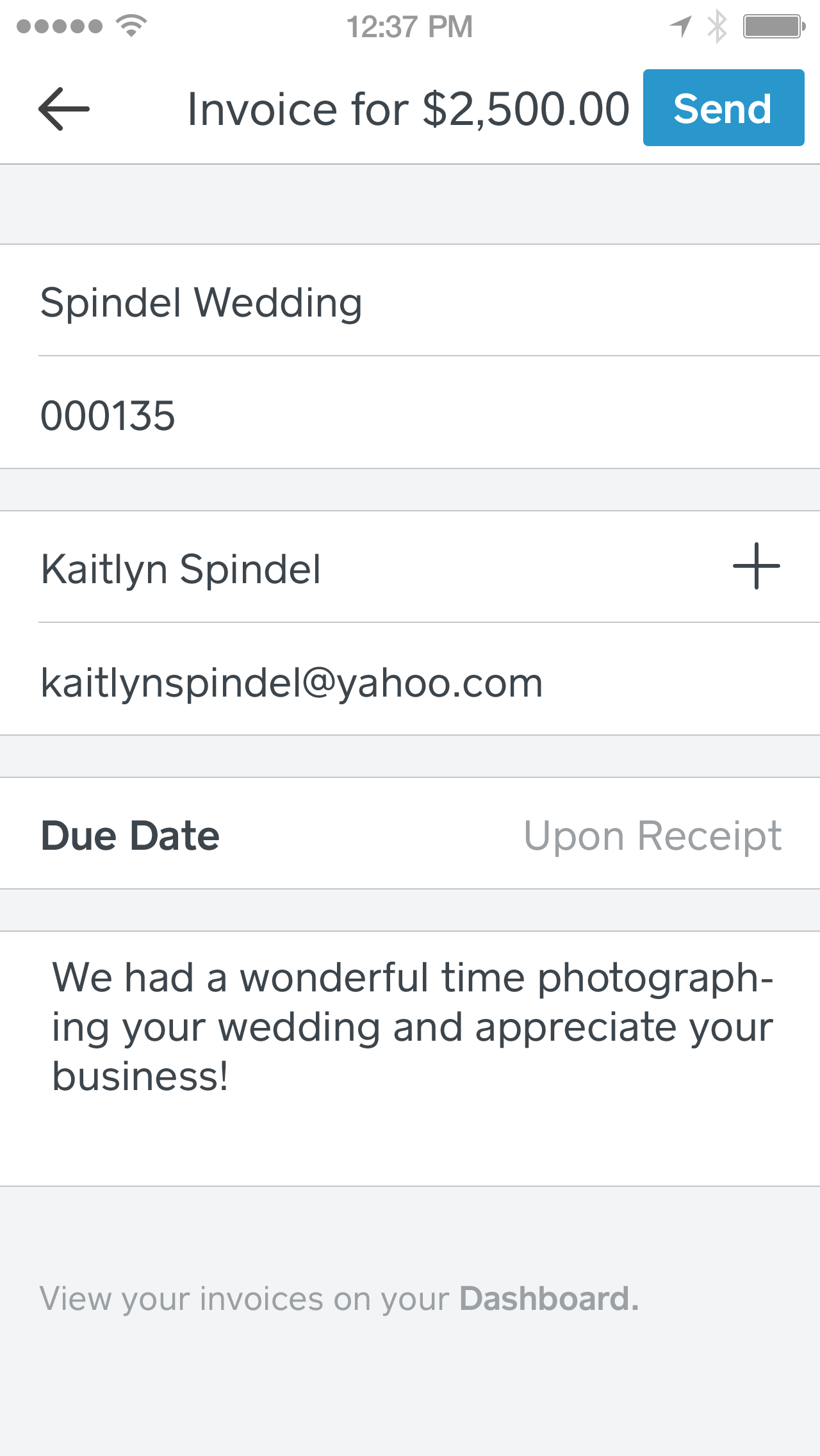 Send Invoice