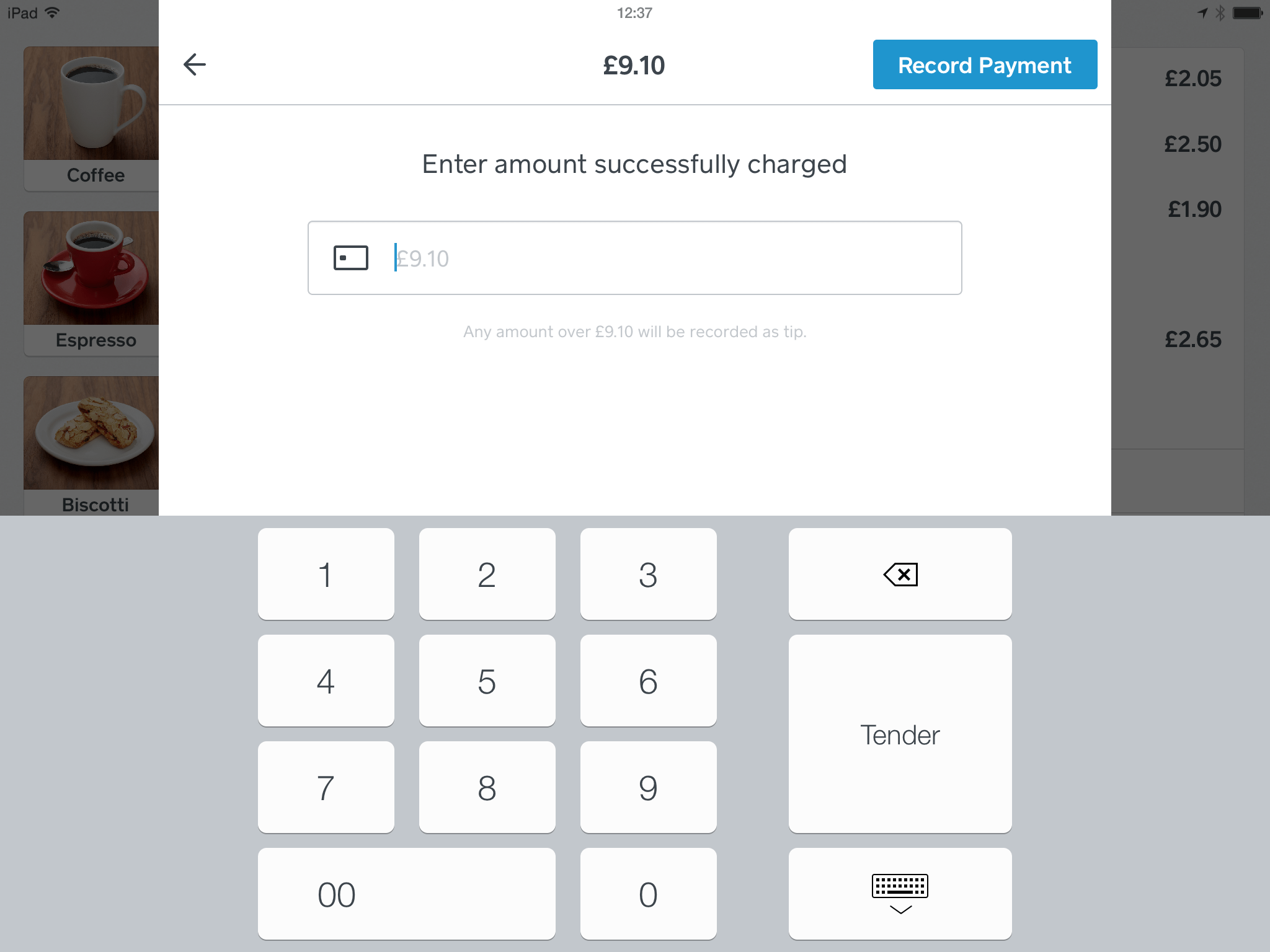 enter the card information