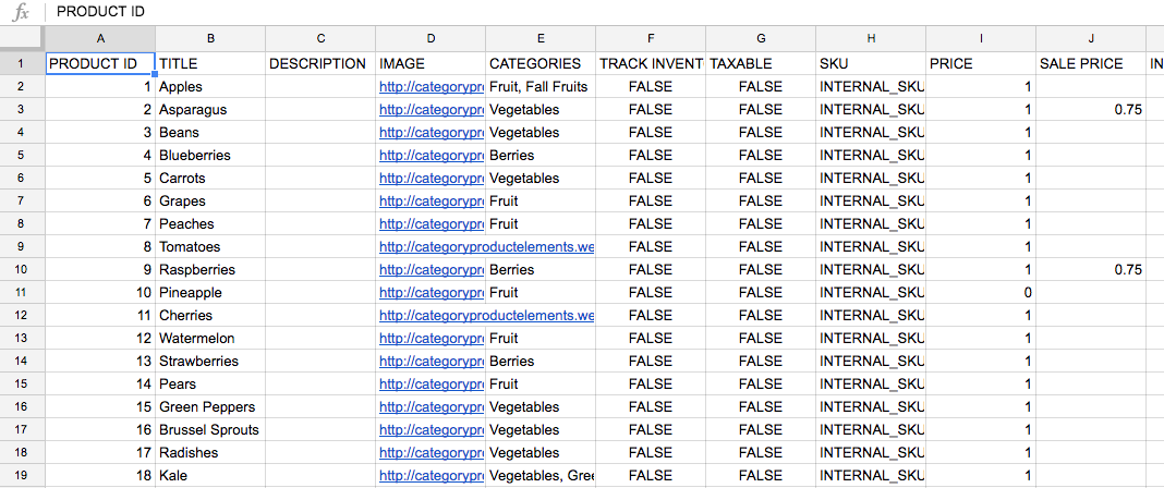 product importcsv