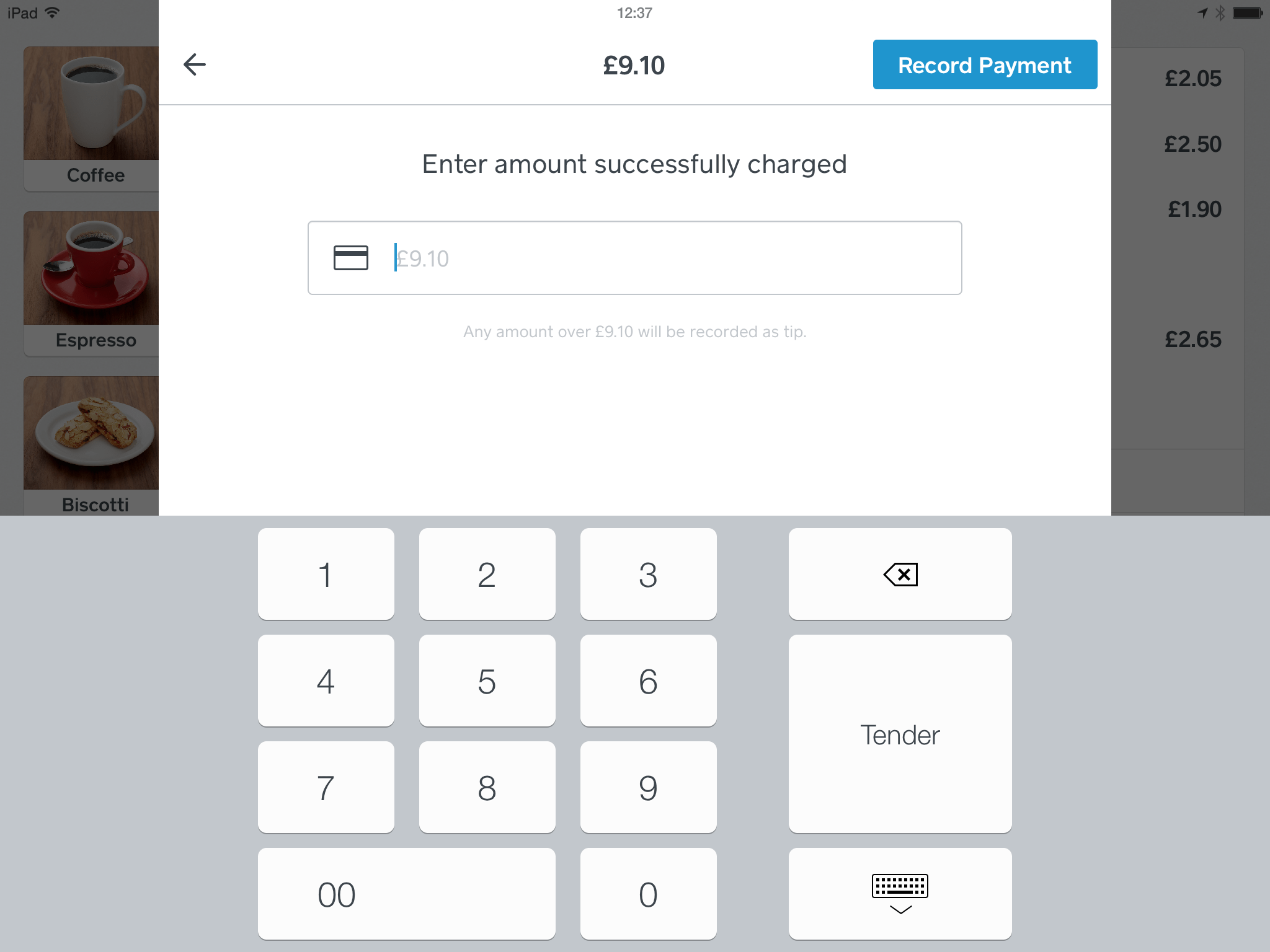 enter the card information