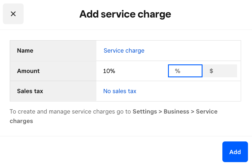 Square Dashboard - Square Invoices - Add Service Charge - EN