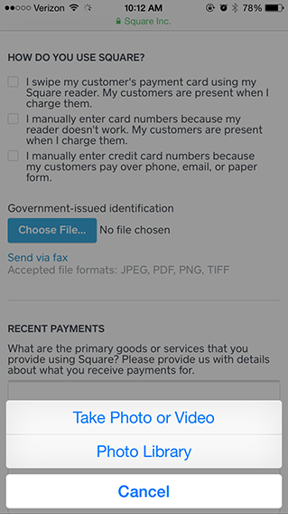 How to upload documentation from mobile for account verification