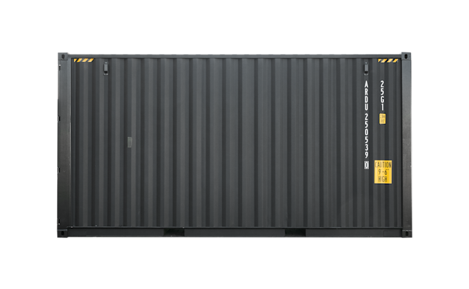 This photo is an new black 20ft high cube container