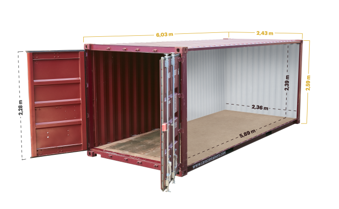 Container Standard de 20 pés