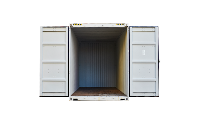 25G1 20FT High Cube white open doors