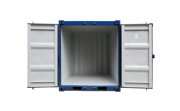 8BG4 8FT STEEL FLOOR NIEUW doors open