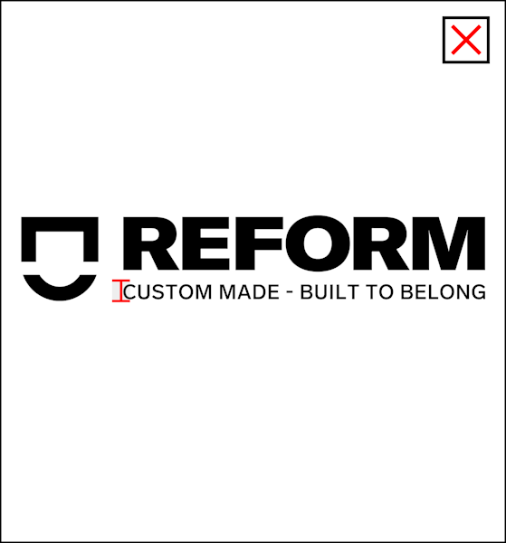 Logo with font size not meeting minimum requirements