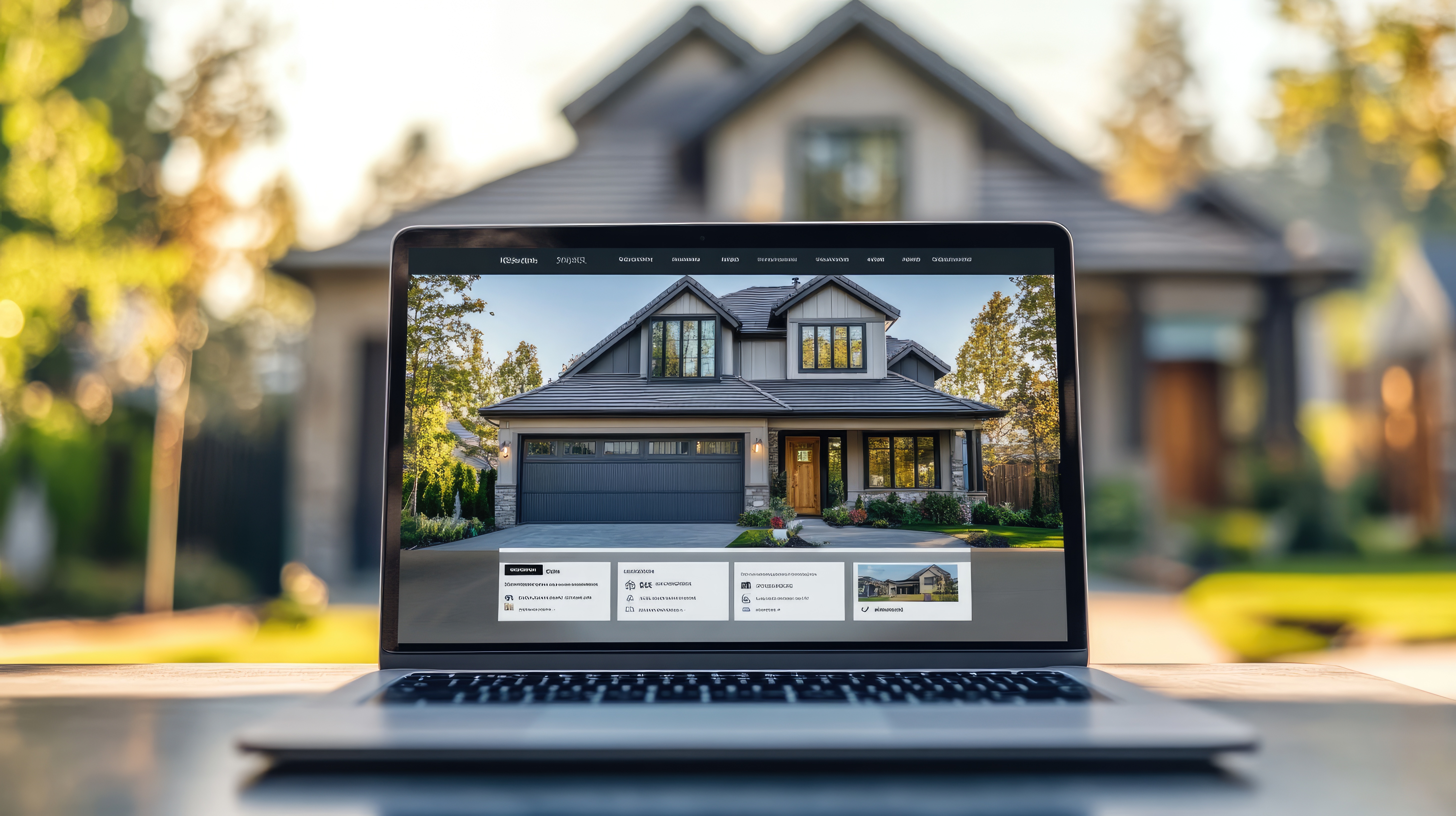 laptop displaying a home website