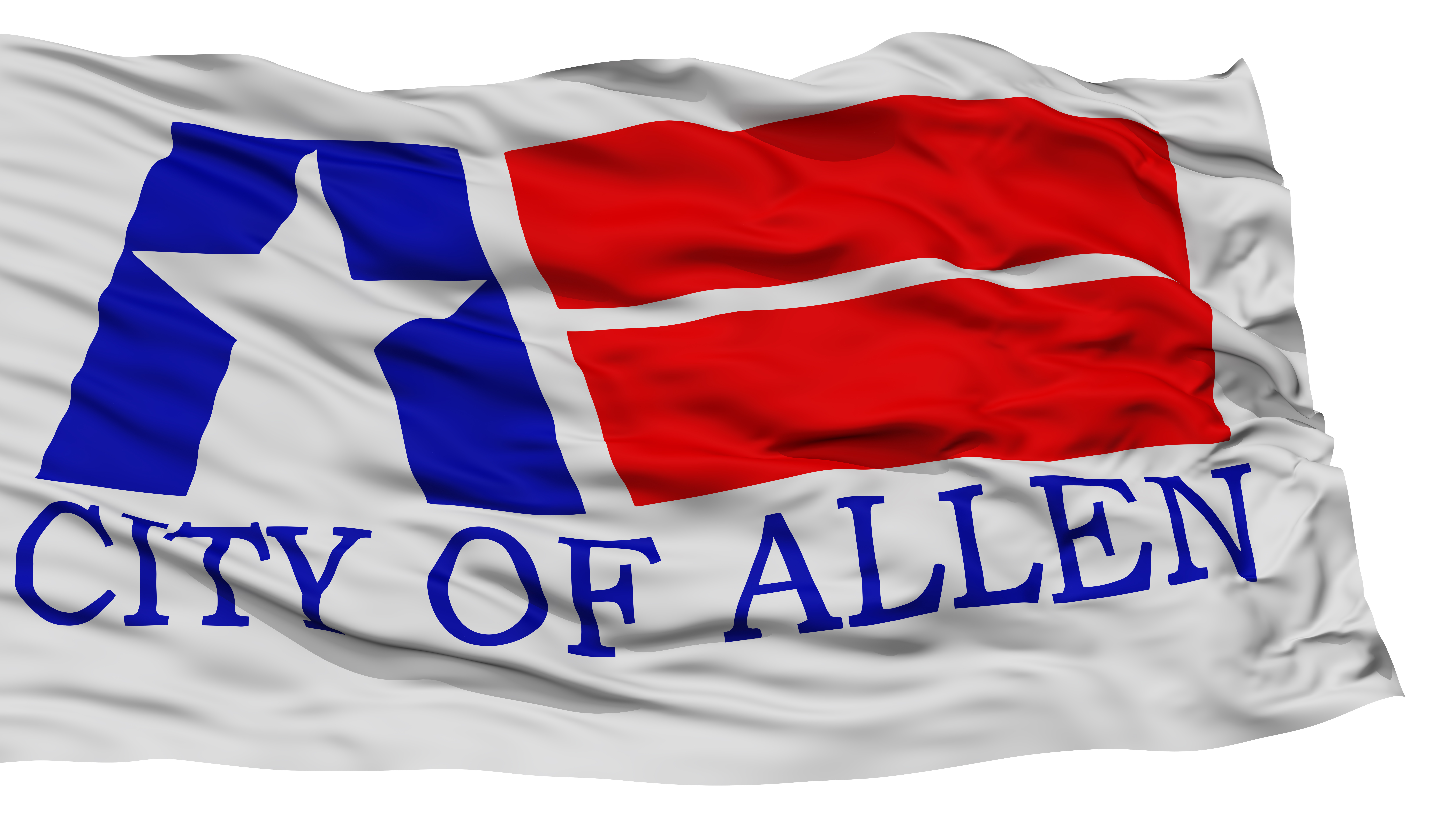 City of Allen flag waving in the wind