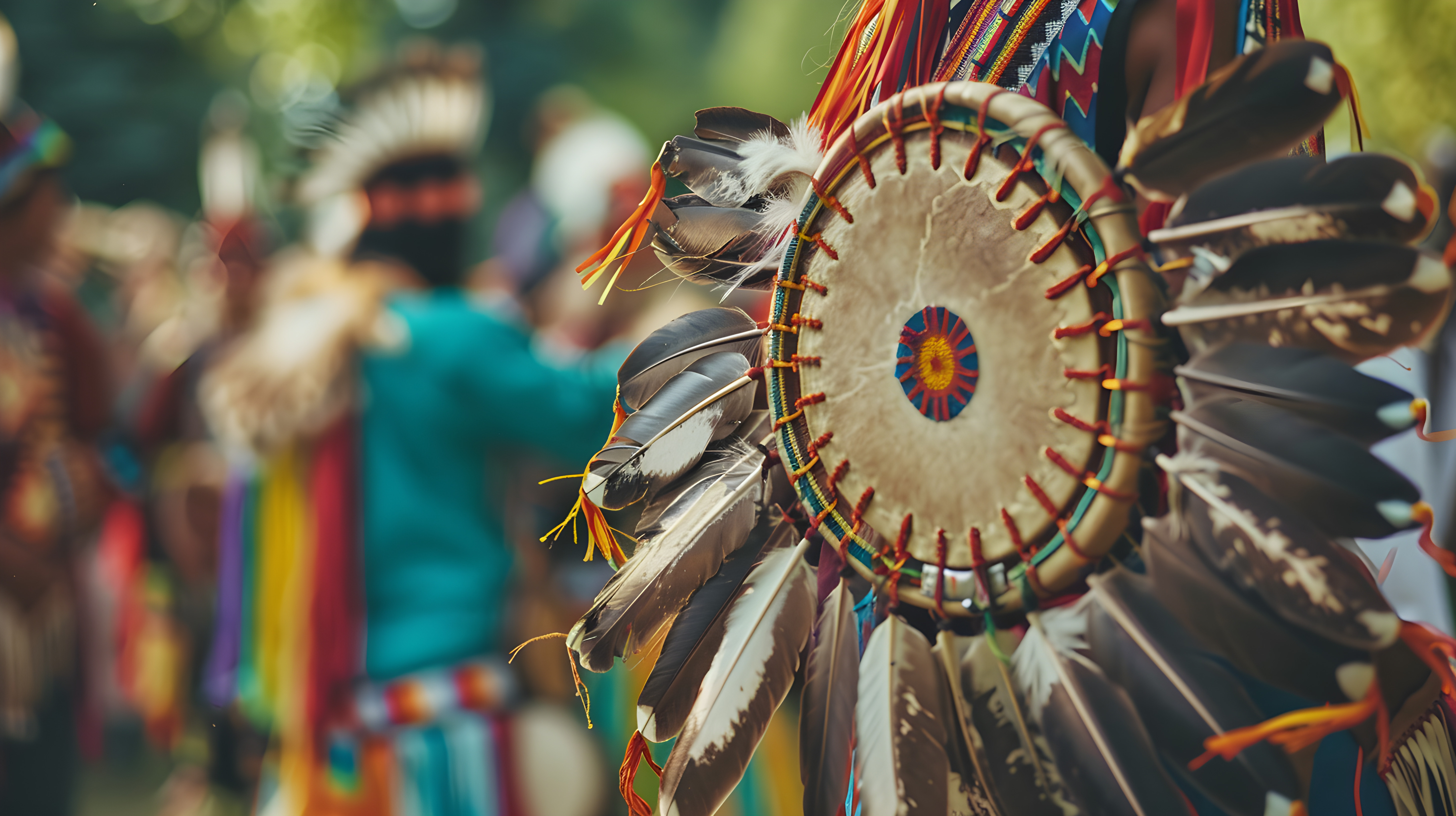 Large drum at Native American gathering