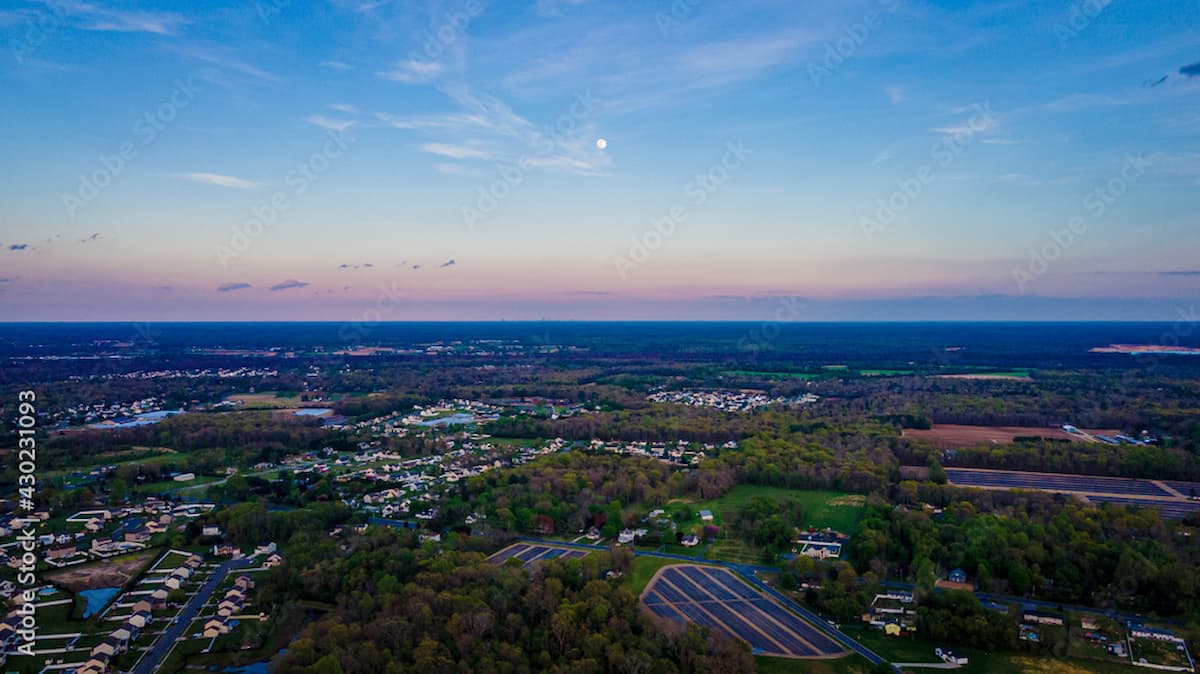 aerial view of Vineland, NJ