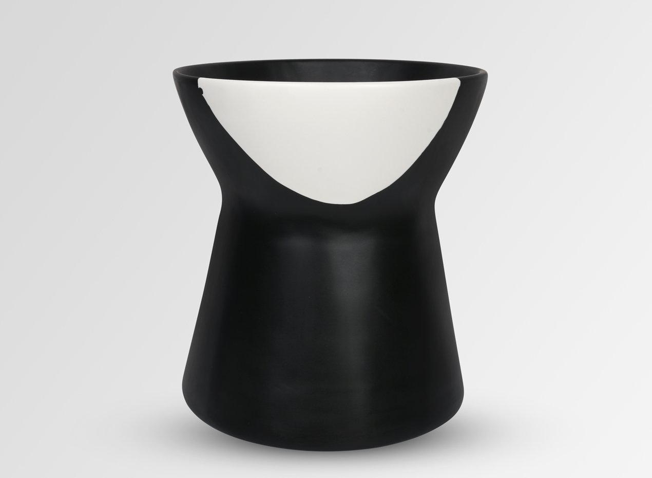BOW VASE - WHITE DOT by Dinosaur Designs