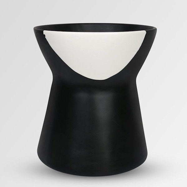 BOW VASE - WHITE DOT by Dinosaur Designs